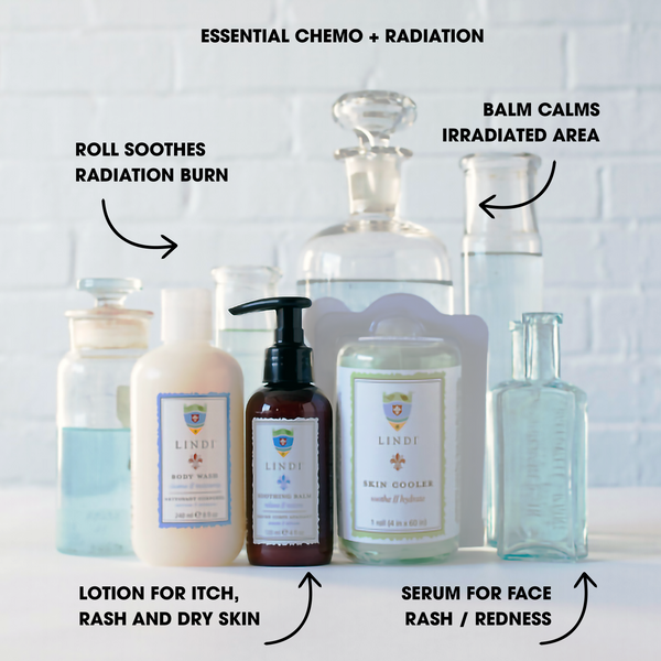 Complete Radiation Skincare Collection: Soothing Balm + Cooler Roll + Body Wash