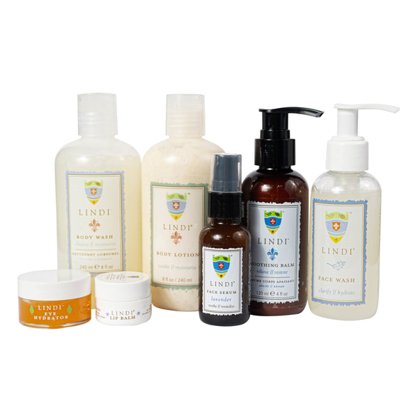 Total Chemo Collection: Soothing Balm + Face Moisturizer + Eye Hydrator + Lip Balm + Face Wash + Body Wash + Face Serum