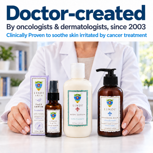 Lindi Skin Chemo Essential Chemo Skincare Collection: Body Lotion + Face Serum + Soothing Balm