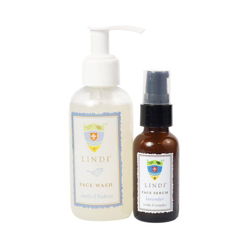 Lindi Skin Face Essential Face Regimen:  Face Wash +  Face Serum