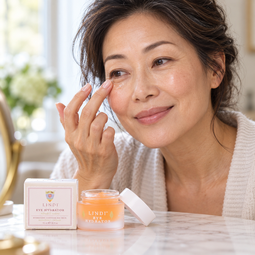 Lindi Skin Face Total Face Regimen: Face Moisturizer + Lip Balm + Eye Hydrator + Face Serum