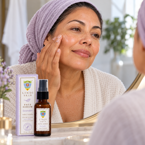 Lindi Skin Face Total Face Regimen: Face Moisturizer + Lip Balm + Eye Hydrator + Face Serum