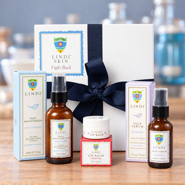 Lindi Skin Gifts Face Renewal Gift Set — Serum + Moisturizer + Lip Balm