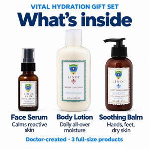 Lindi Skin Gifts Vital Hydration Gift Set — Lotion + Serum + Balm