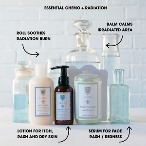 Lindi Skin Radiation Complete Radiation Skincare Collection: Soothing Balm + Cooler Roll + Body Wash