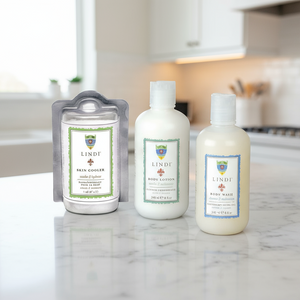 Lindi Skin Radiation Total Radiation Skincare Collection: Cooler Roll + Body Lotion + Body Wash