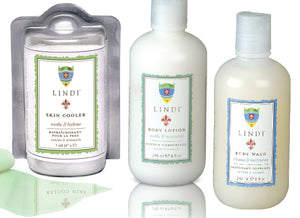 Lindi Skin Radiation Total Radiation Skincare Collection: Cooler Roll + Body Lotion + Body Wash