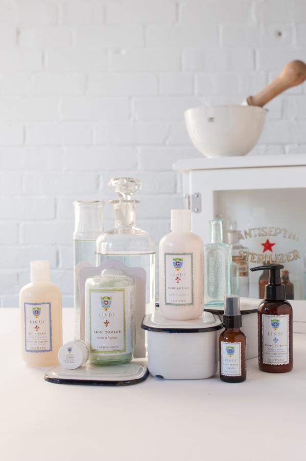 Total Chemo + Radiation Skincare Collection: Body Lotion + Soothing Balm + Cooler Pad + Lip Balm + Body Wash + Face Serum Lindi Skin